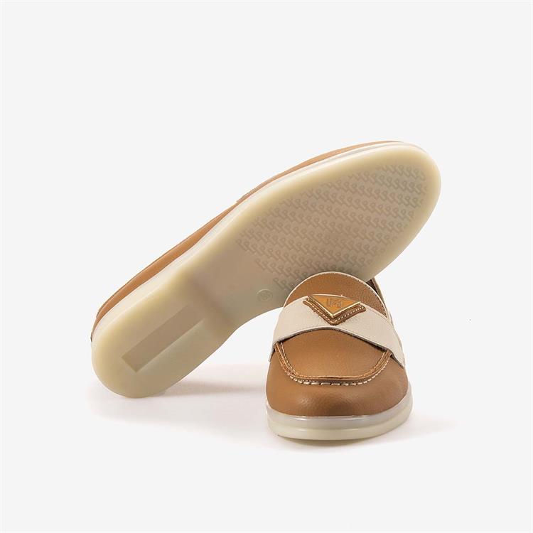 Mocassini Hakiki Deri Günlük Taba-Bej Ayakkabı