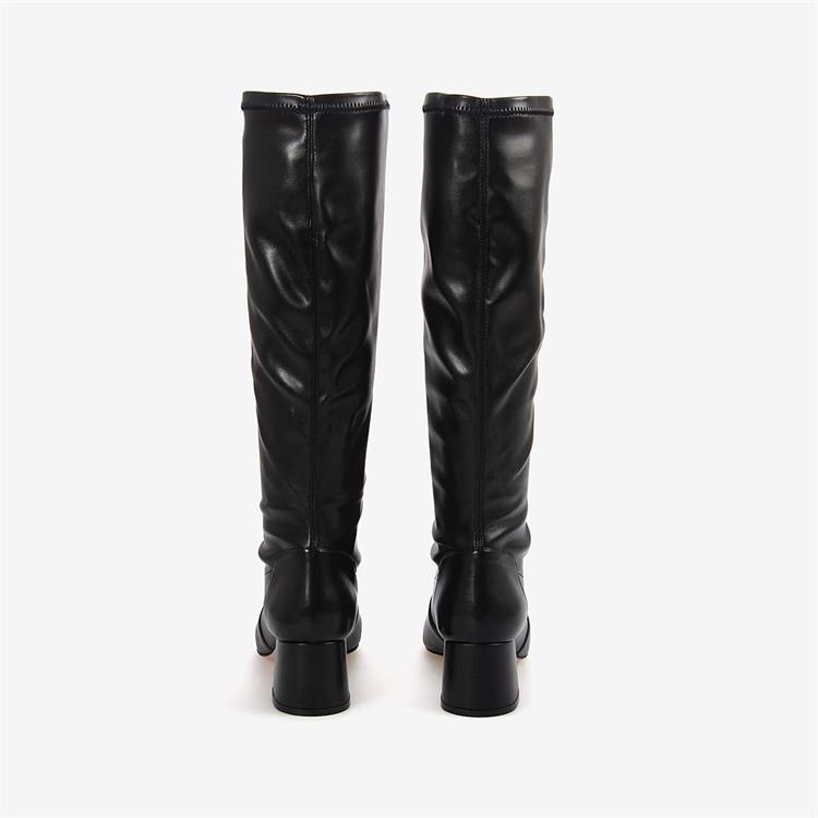 Mocassini Hakiki Deri Kadın Siyah Çizme 29106