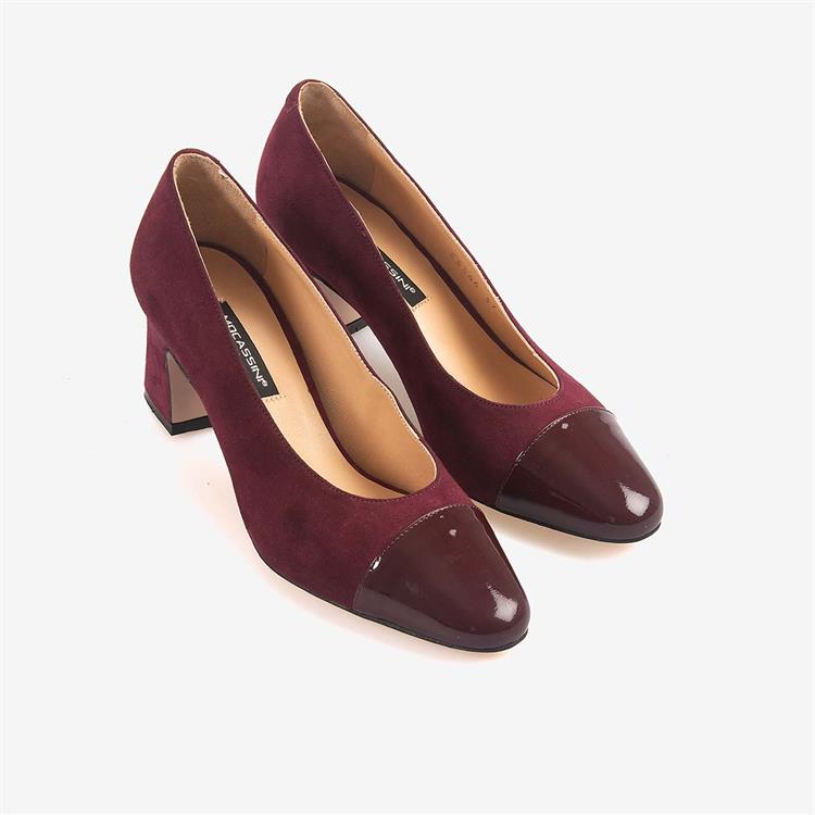 Mocassini Hakiki Deri Kadın Topuklu Süet Ayakkabı 49212