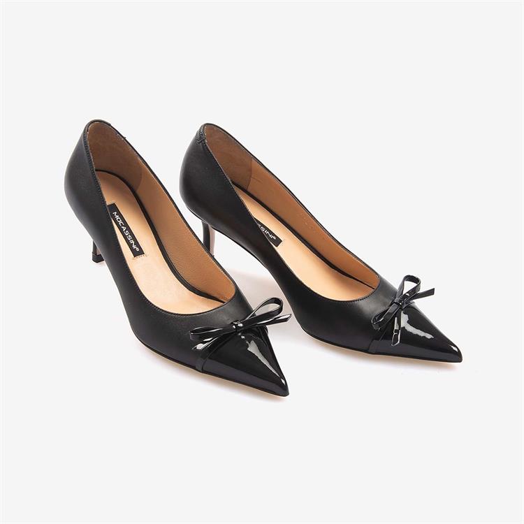 Mocassini Hakiki Deri KadınTopuklu Ayakkabı 585006