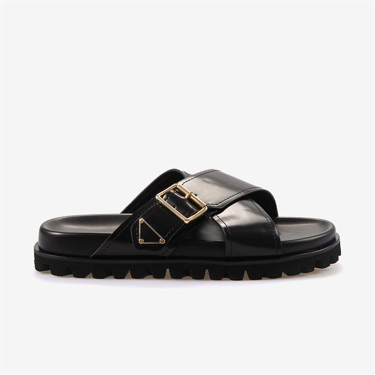 Mocassini Hakiki Deri Siyah Açma Erkek Terlik 10034-2