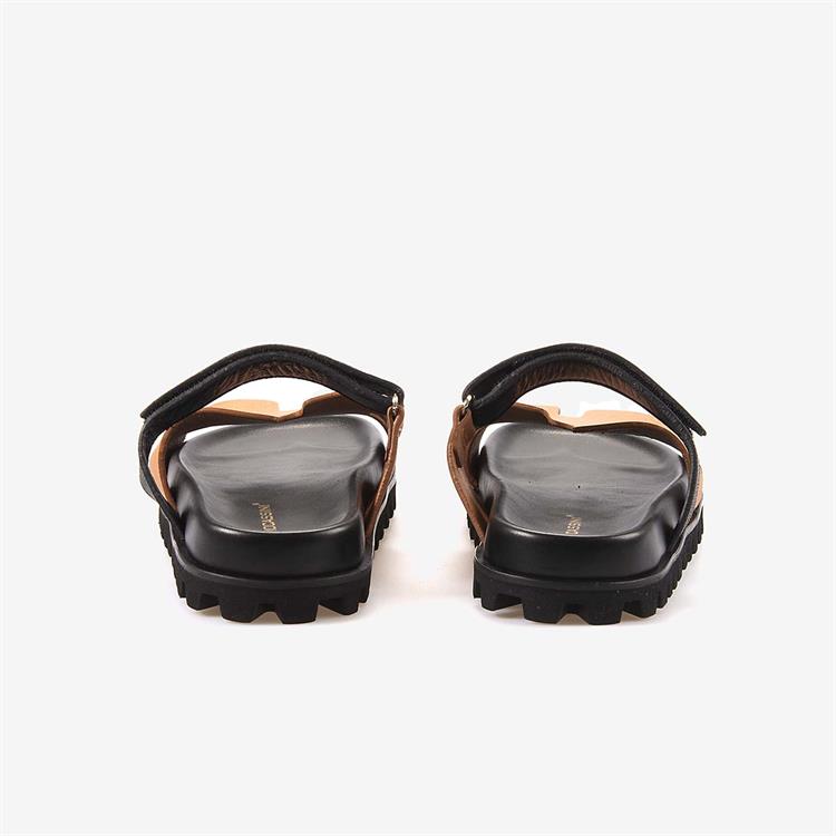 Mocassini Hakiki Deri Taba Siyah Erkek Terlik 3039