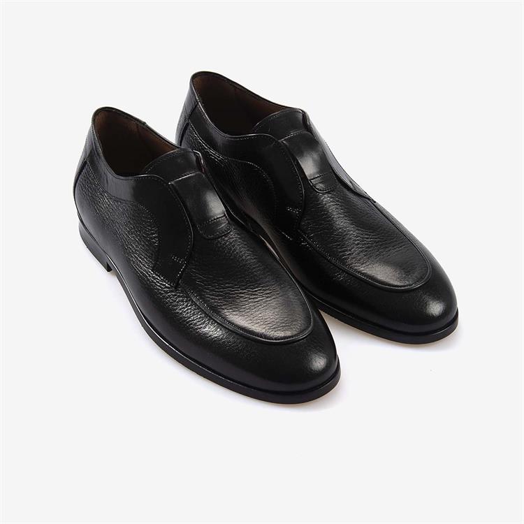 Mocassini Hakiki Geyik Derisi Siyah Erkek Klasik Ayakkabı 9132