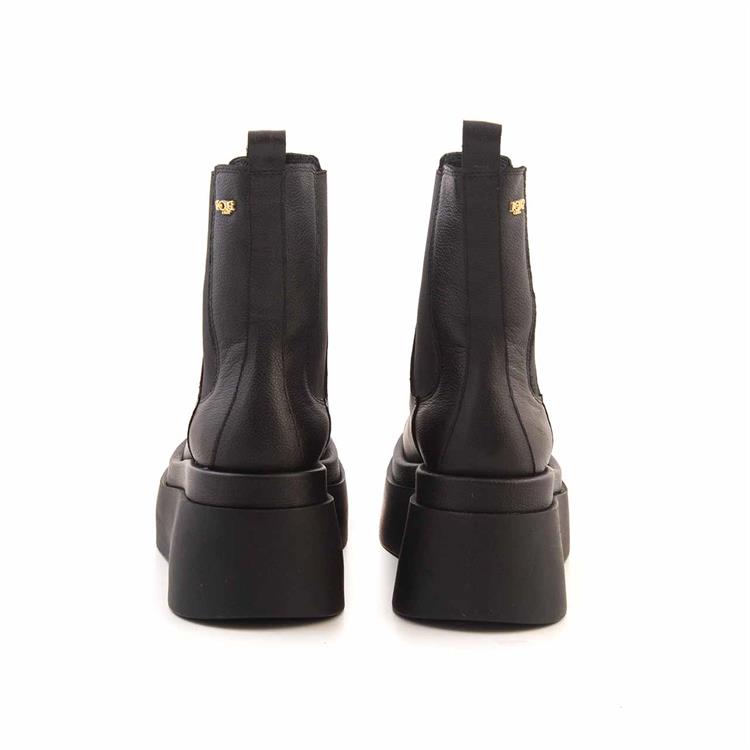 Mocassini Kadın Hakiki Deri Kauçuk Taban Siyah Günlük Bot