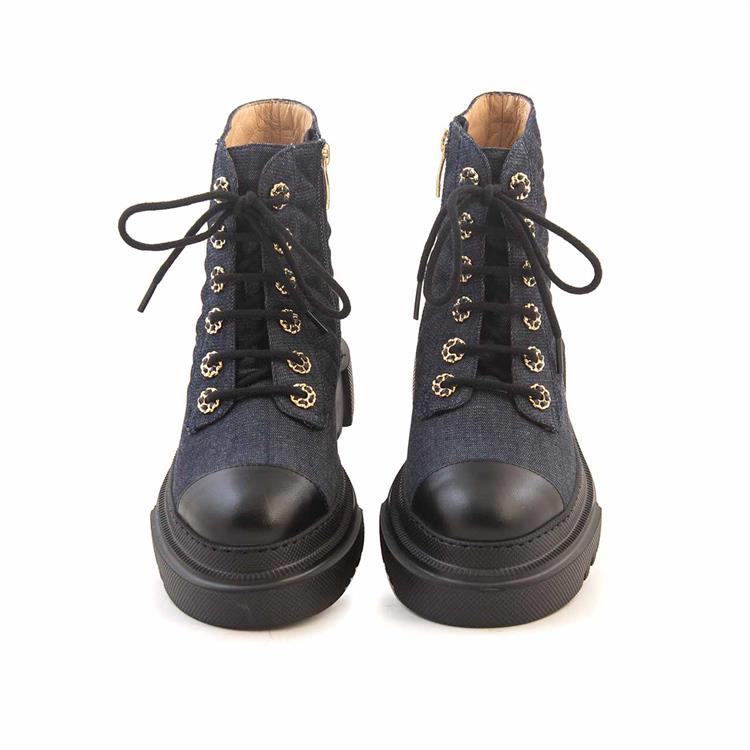 Mocassini Kadın Hakiki Deri Eva Taban Mavi Günlük Bot