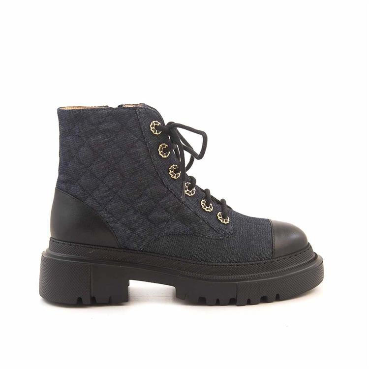 Mocassini Kadın Hakiki Deri Eva Taban Mavi Günlük Bot