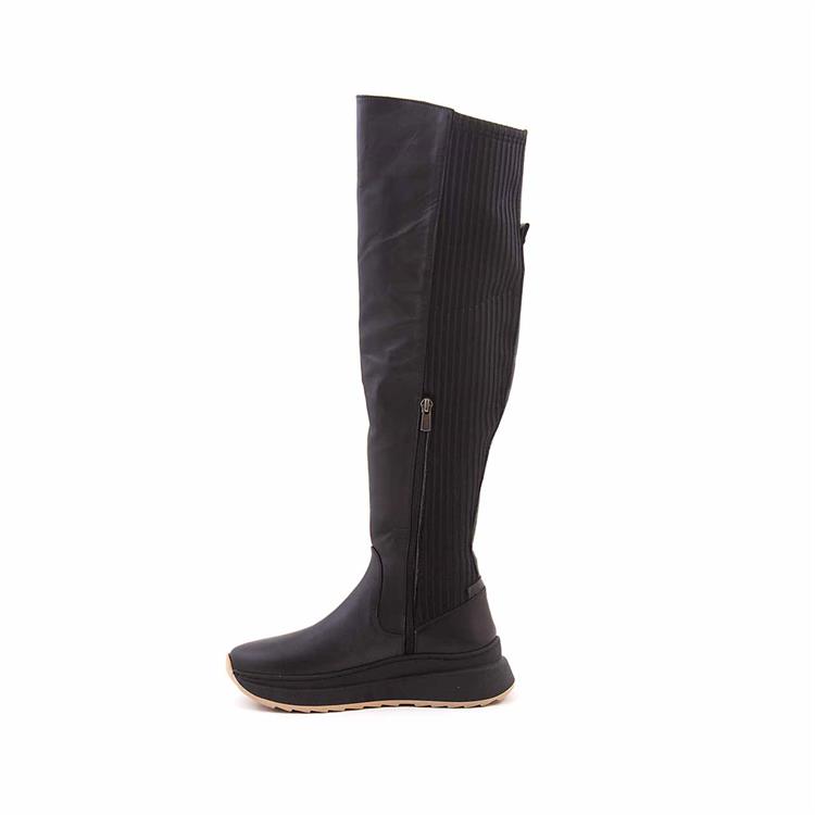 Mocassini Kadın Hakiki Deri Kauçuk Taban Siyah Günlük Çizme