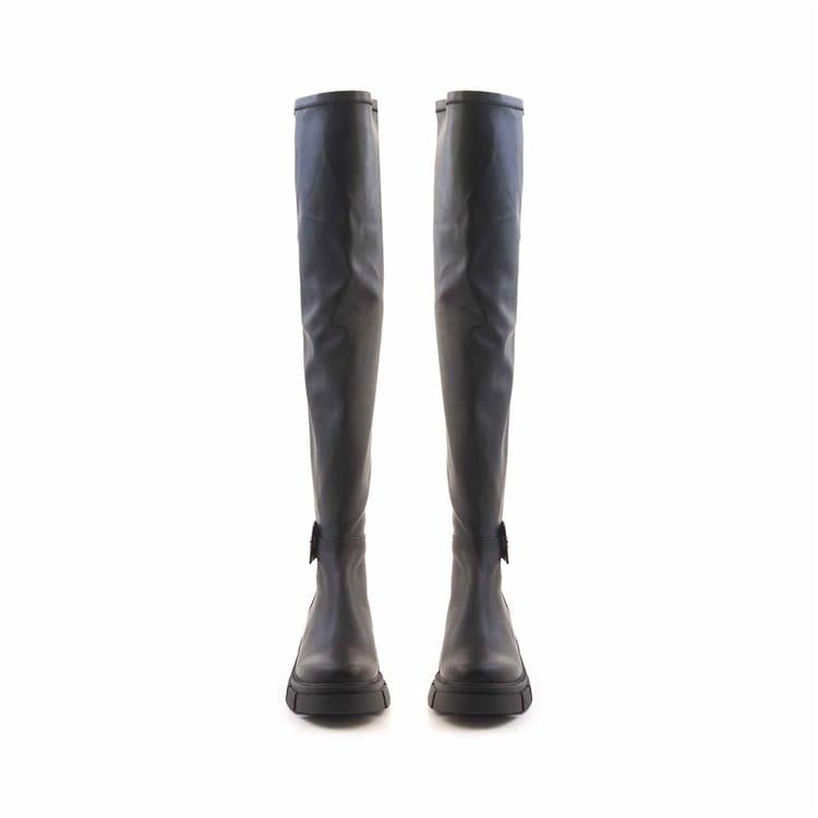 Mocassini Kadın Hakiki Deri Kauçuk Taban Siyah Günlük Çizme