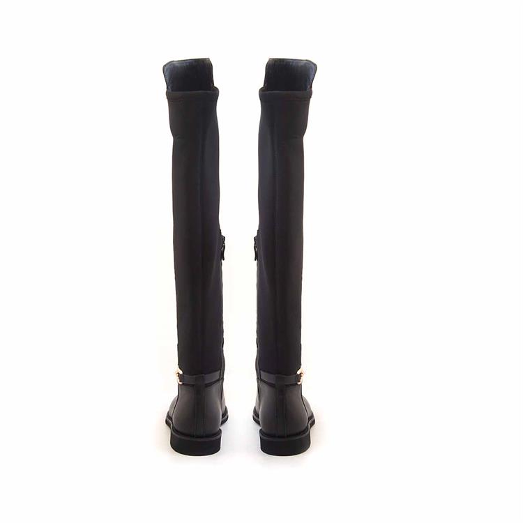 Mocassini Kadın Hakiki Deri Kauçuk Taban Siyah Günlük Çizme