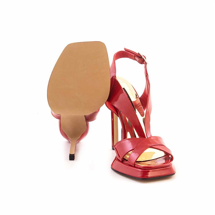 Mocassini Kadın Rugan Deri Microlight Taban Kırmızı Parlak Gece & Abiye Ayakkabı