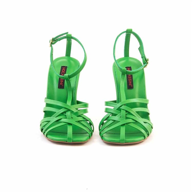 Mocassini Kadın Hakiki Deri Microlight Taban Yeşil Gece & Abiye Ayakkabı