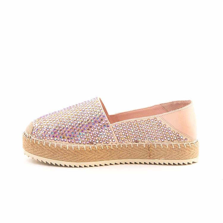 Mocassini Kadın Hakiki Deri Microlight Taban Gül Kurusu Günlük Espadril