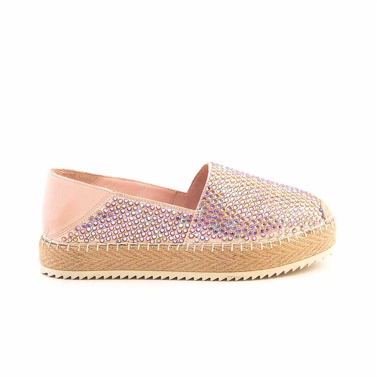 Mocassini Kadın Hakiki Deri Microlight Taban Gül Kurusu Günlük Espadril