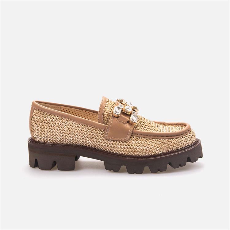 Mocassini Kadın Hakiki Deri Eva Taban Frappe Günlük Ayakkabı