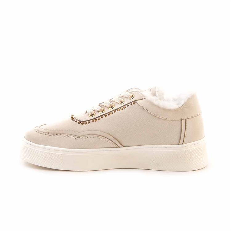 Mocassini Kadın Hakiki Deri Kauçuk Taban Bej Spor & Sneaker Ayakkabı