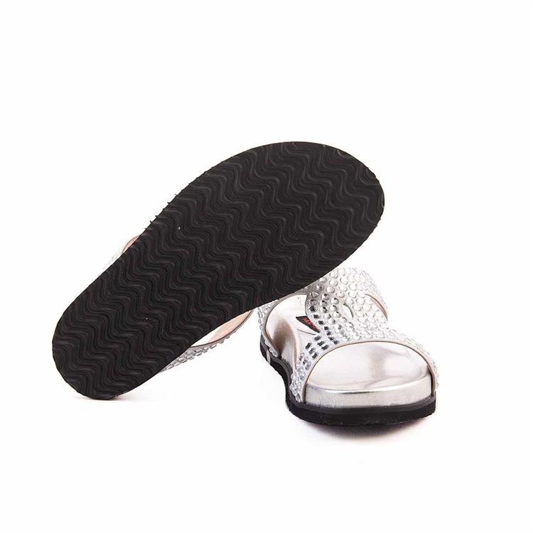 Mocassini Kadın Hakiki Deri Eva Taban Gümüş Terlik Terlik