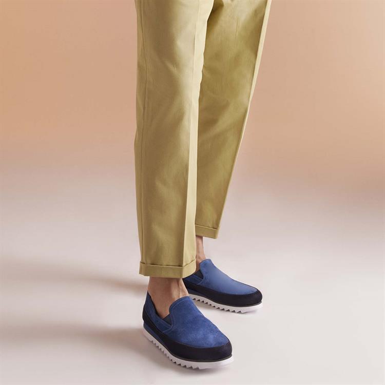 Mocassini Erkek Hakiki Deri Eva Taban Lacivert-Mavi Günlük Ayakkabı