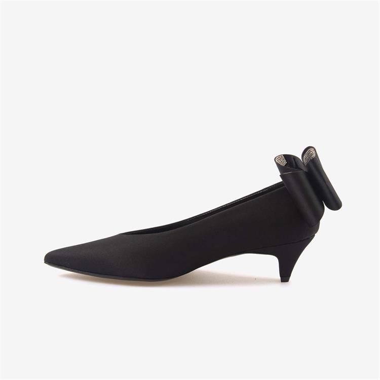 Mocassini Saten Kadın Topuklu Ayakkabı 140-24