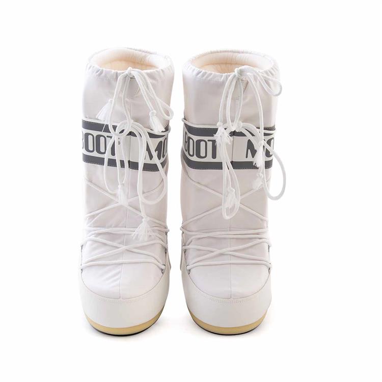Moonboot Kadın Dolgu Taban Beyaz Kar Botu Çizme