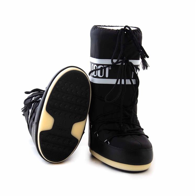 Moonboot Kadın Dolgu Taban Siyah Kar Botu Çizme