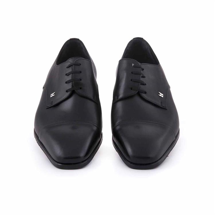 Moreschi Erkek Hakiki Deri Kösele Taban Siyah Klasik Ayakkabı