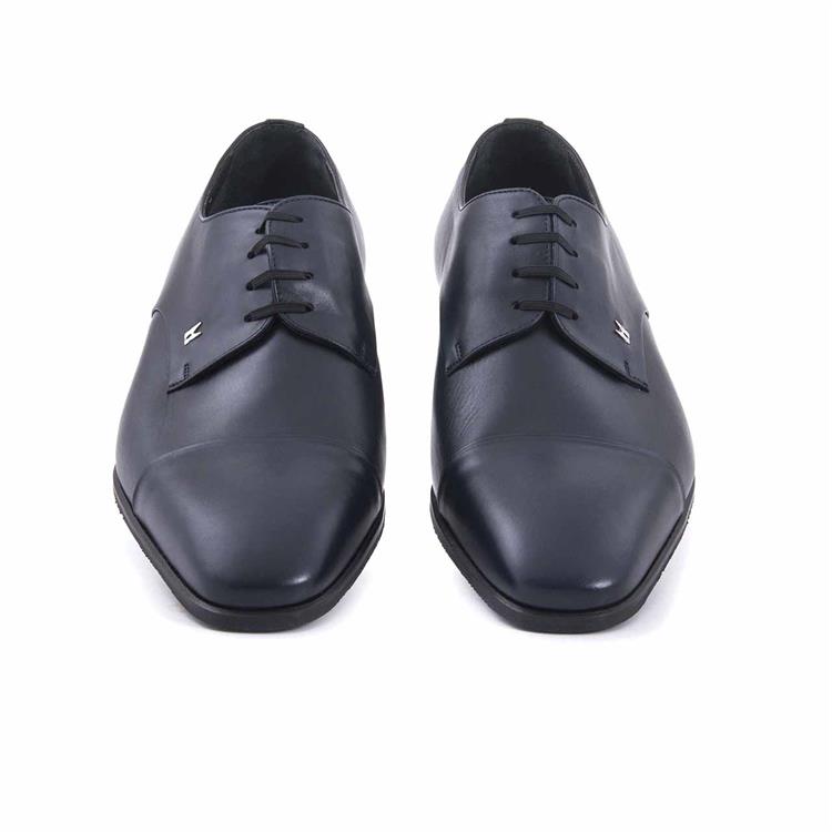 Moreschi Erkek Hakiki Deri Kösele Taban Lacivert Klasik Ayakkabı