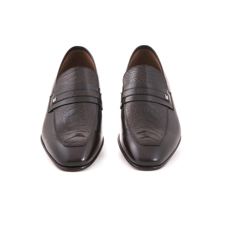 Moreschi Erkek Hakiki Deri Kösele Taban Kahverengi Klasik Ayakkabı