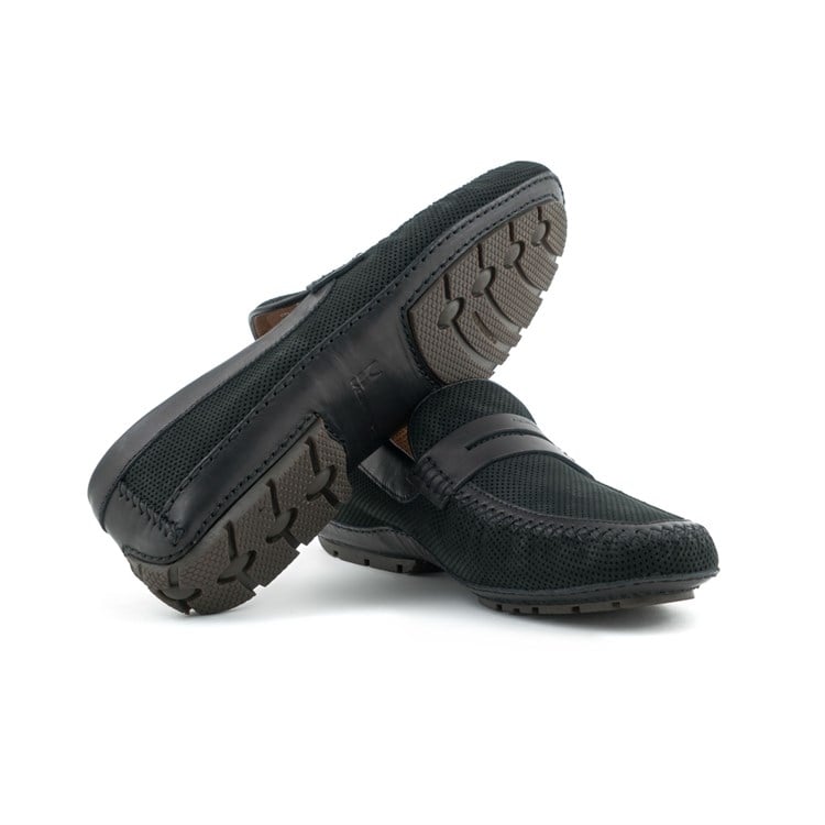 Moreschi Erkek Hakiki Deri Eva Taban Siyah Klasik Ayakkabı