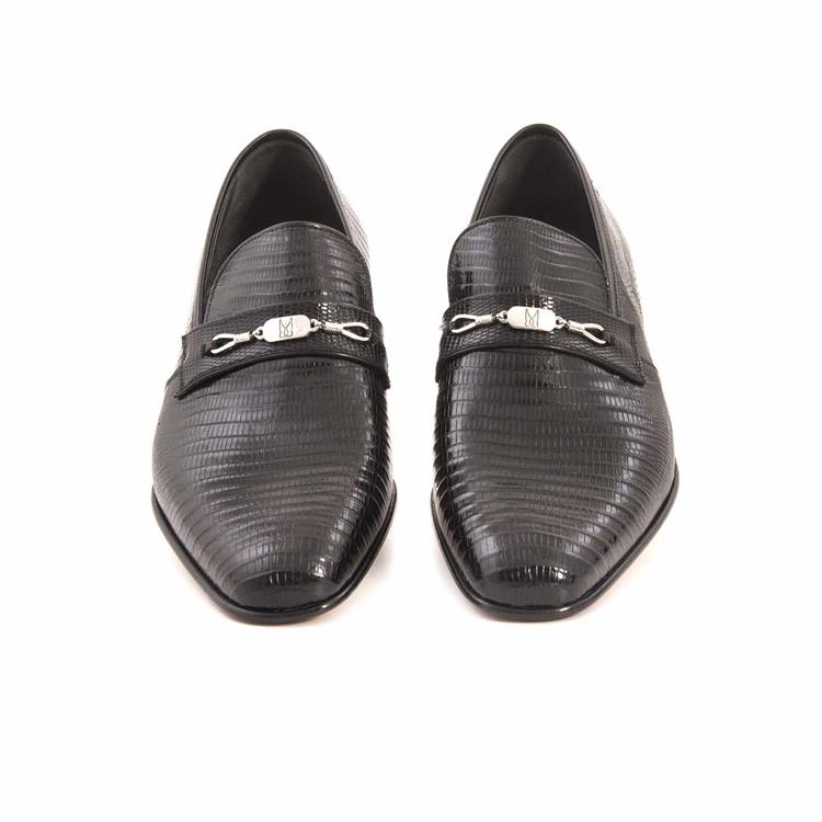 Moreschi Erkek Hakiki Deri Kösele Taban Siyah Klasik Ayakkabı