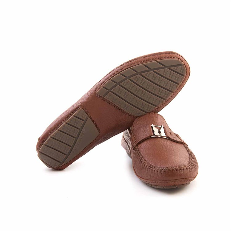 Moreschi Erkek Hakiki Deri Kösele Taban Kahverengi Klasik Ayakkabı