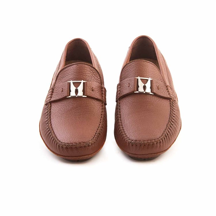 Moreschi Erkek Hakiki Deri Kösele Taban Kahverengi Klasik Ayakkabı