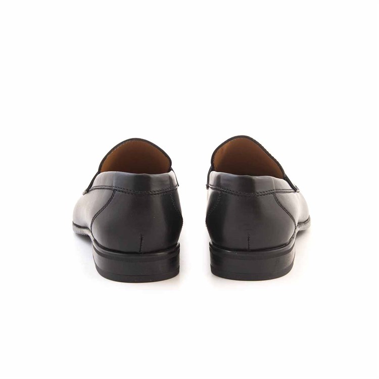 Moreschi Erkek Hakiki Deri Kösele Taban Siyah Klasik Ayakkabı