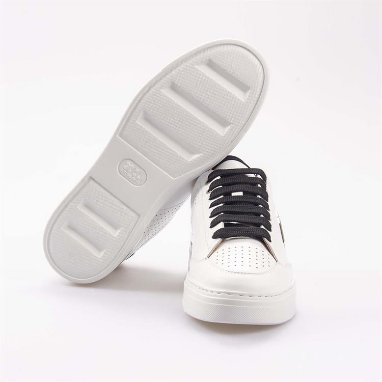 Philipp Plein Erkek Hakiki Deri Beyaz-Siyah Spor & Sneaker Ayakkabı