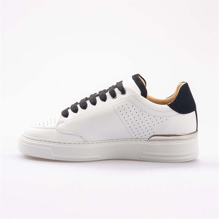 Philipp Plein Erkek Hakiki Deri Beyaz-Siyah Spor & Sneaker Ayakkabı