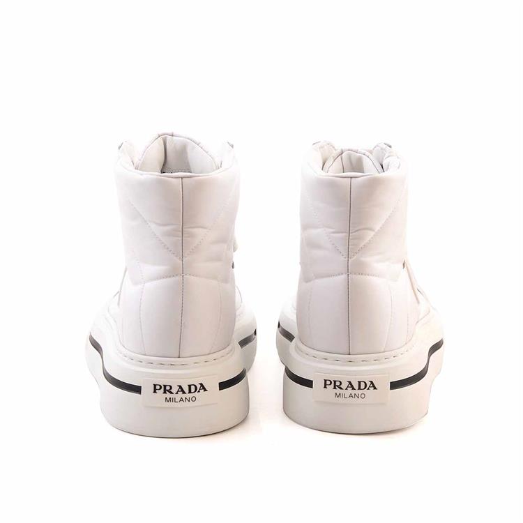 Prada Erkek Hakiki Deri Beyaz Spor & Sneaker Ayakkabı