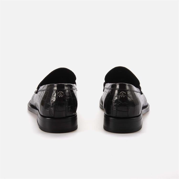 Roberto Cavalli Erkek Hakiki Deri Siyah Klasik Ayakkabı