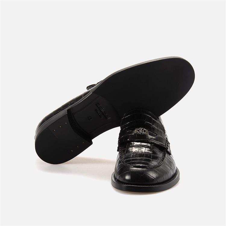 Roberto Cavalli Erkek Hakiki Deri Siyah Klasik Ayakkabı