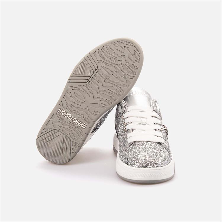 Roberto Cavalli Kadın Hakiki Deri Argento Spor & Sneaker Ayakkabı