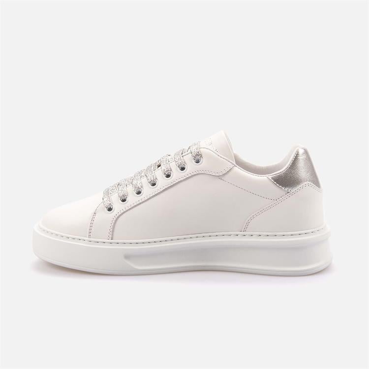Roberto Cavalli Kadın Hakiki Deri Beyaz-Gümüş Spor & Sneaker Ayakkabı