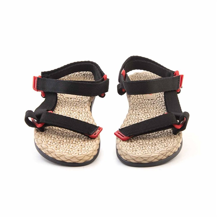 Rouge Kadın Vegan Termo Taban Siyah Sandalet Ayakkabı