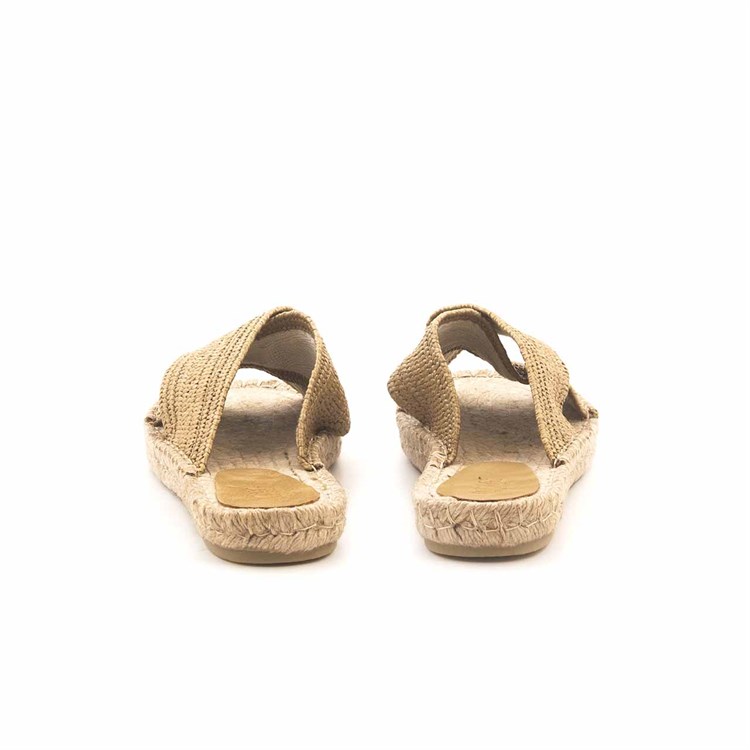 Rouge Kadın Hasır Jut Taban Bej Terlik Ayakkabı