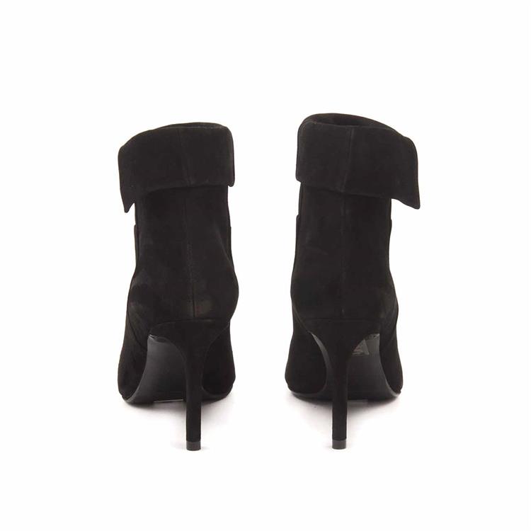 Rouge Kadın Hakiki Deri Kauçuk Taban Siyah Süet Günlük Bot