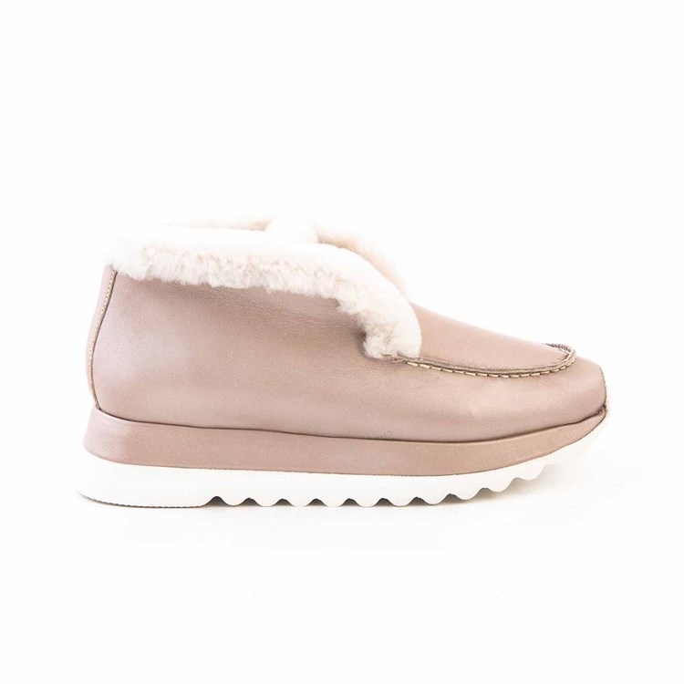 Rouge Kadın Hakiki Deri Eva Taban Bej Günlük Bot