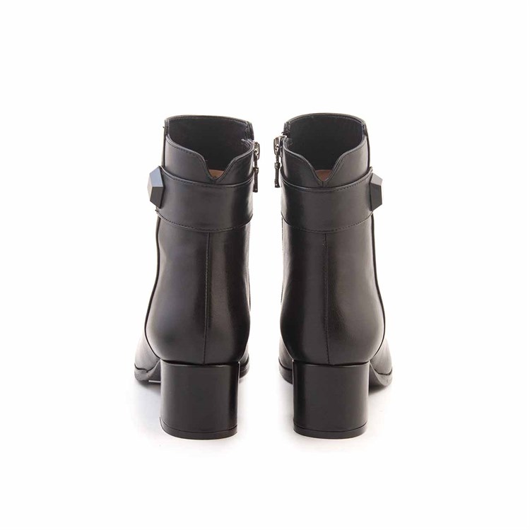 Rouge Kadın Hakiki Deri Enjeksiyon Microlight Taban Siyah Günlük Bot