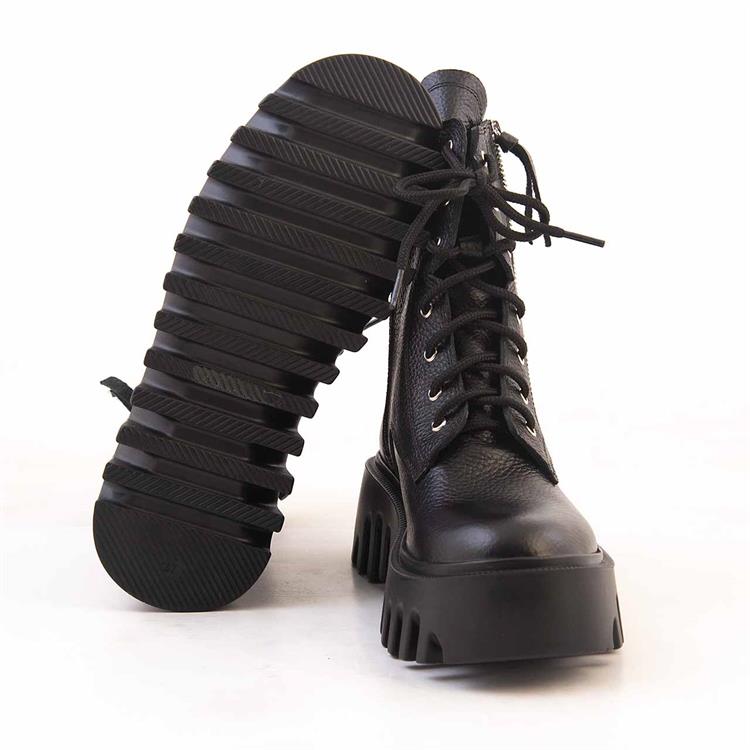 Rouge Kadın Hakiki Deri Poli Taban Siyah Günlük Bot