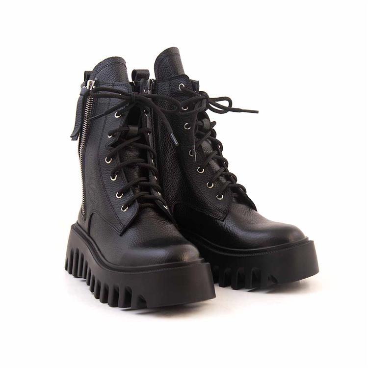 Rouge Kadın Hakiki Deri Poli Taban Siyah Günlük Bot