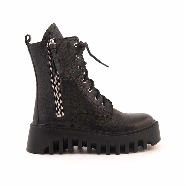 Rouge Kadın Hakiki Deri Poli Taban Siyah Günlük Bot