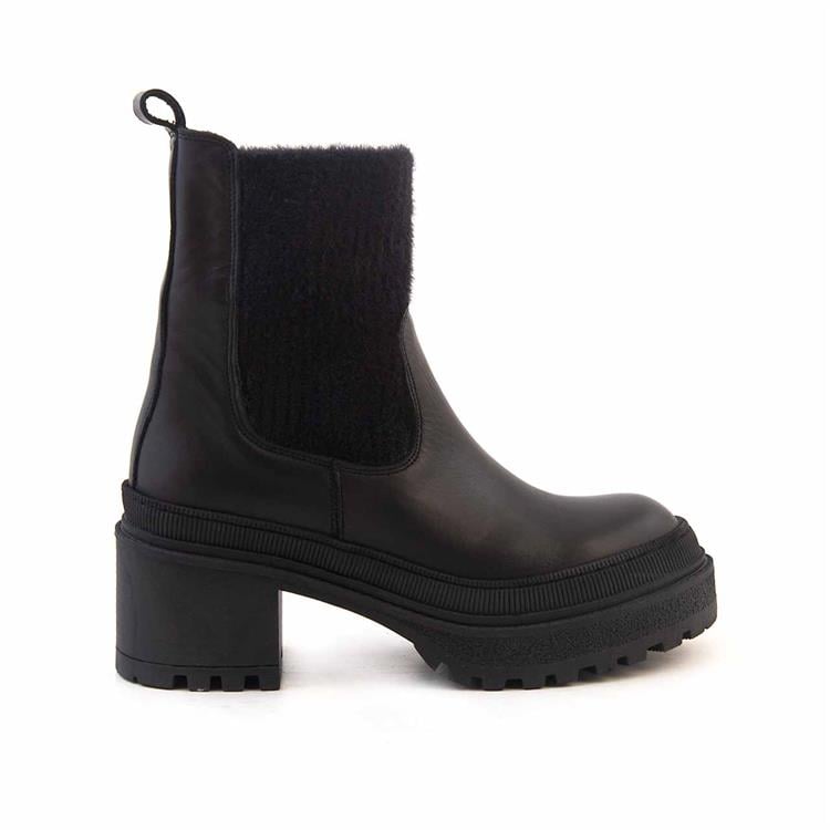 Rouge Kadın Hakiki Deri Kauçuk Taban Siyah Günlük Bot