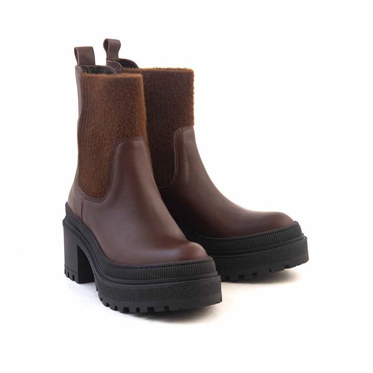 Rouge Kadın Hakiki Deri Kauçuk Taban Kahverengi Günlük Bot