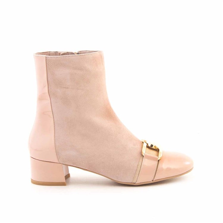 Rouge Kadın Rugan Deri Enjeksiyon Microlight Taban Bej Günlük Bot